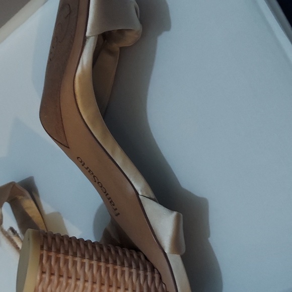 Franco Sarto Shoes Franco Oma Block Heel Dress Sandal (Champagne ) Used Once - Picture 8 of 8